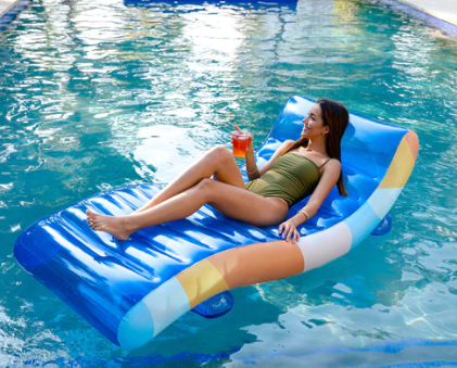 Good Vibes Deluxe Chaise Lounger inflatable pool raft